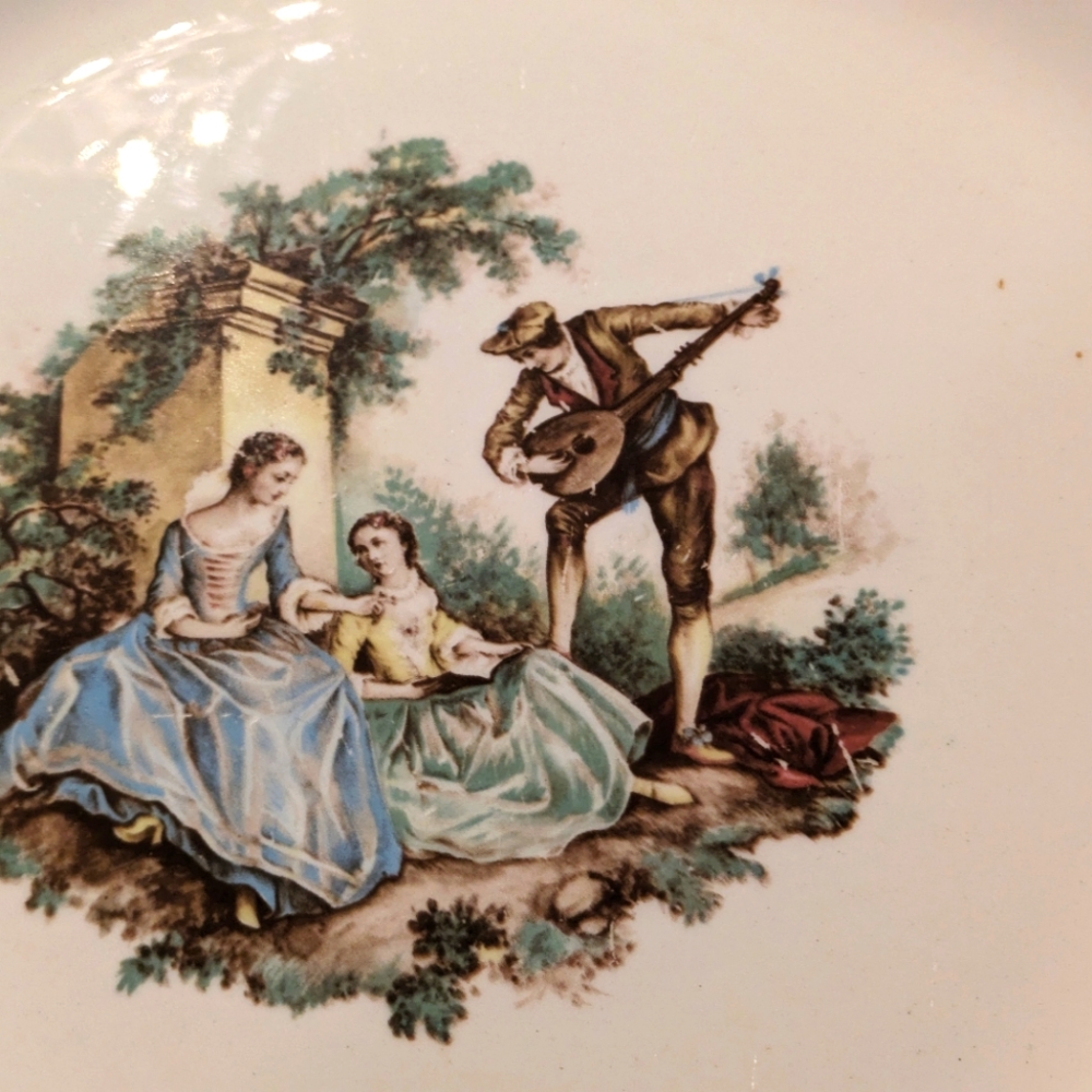 1940's American Limoges Triumph Tray Warranty 22k Gold. IT - S284, Libbey Tray a